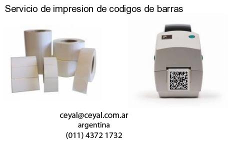 Servicio de impresion de codigos de barras