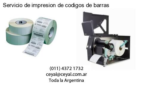 Servicio de impresion de codigos de barras
