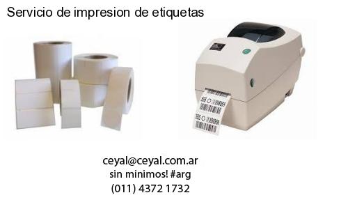 Servicio de impresion de etiquetas