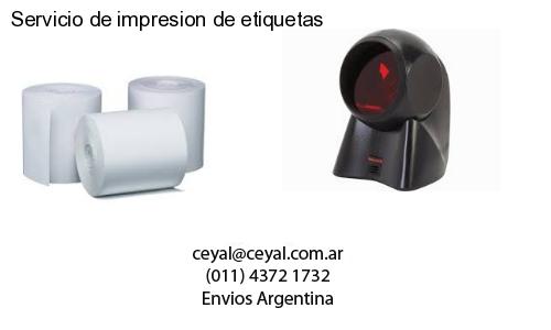 Servicio de impresion de etiquetas
