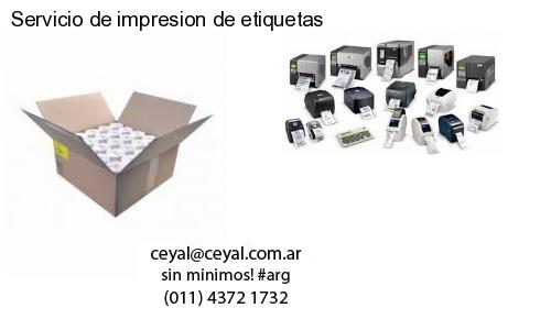 Servicio de impresion de etiquetas