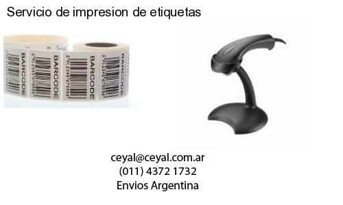 Servicio de impresion de etiquetas