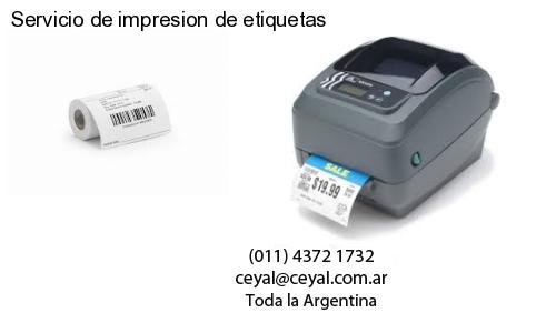Servicio de impresion de etiquetas