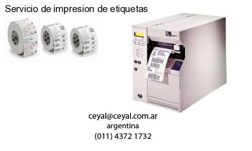 Servicio de impresion de etiquetas