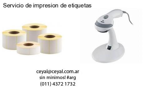 Servicio de impresion de etiquetas