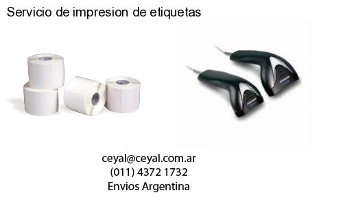 Servicio de impresion de etiquetas