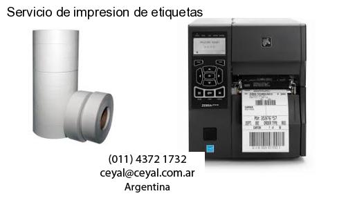 Servicio de impresion de etiquetas