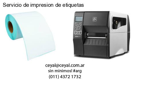 Servicio de impresion de etiquetas