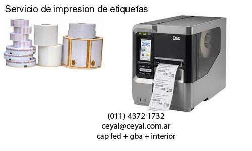 Servicio de impresion de etiquetas