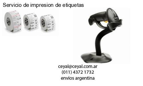 Servicio de impresion de etiquetas