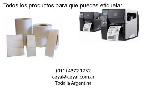 Todos los productos para que puedas etiquetar