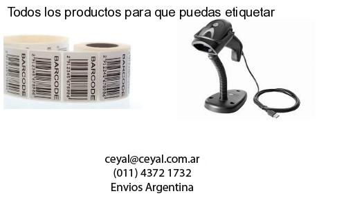 Todos los productos para que puedas etiquetar