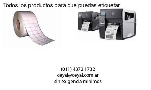 Todos los productos para que puedas etiquetar