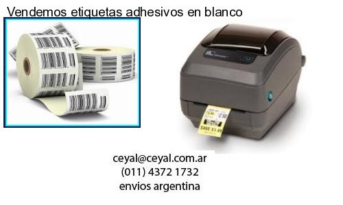 Vendemos etiquetas adhesivos en blanco