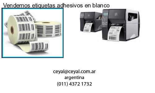 Vendemos etiquetas adhesivos en blanco