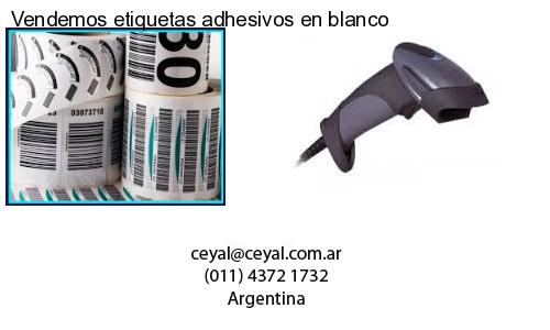 Vendemos etiquetas adhesivos en blanco