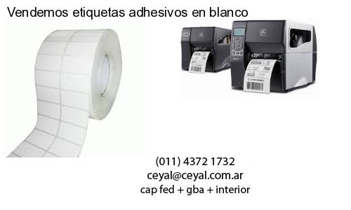 Vendemos etiquetas adhesivos en blanco