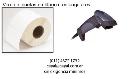 Venta etiquetas en blanco rectangulares
