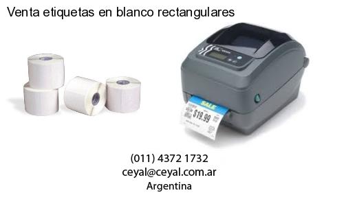 Venta etiquetas en blanco rectangulares