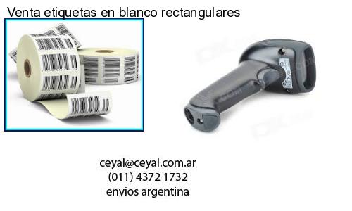 Venta etiquetas en blanco rectangulares