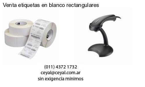 Venta etiquetas en blanco rectangulares