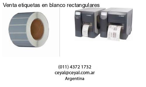 Venta etiquetas en blanco rectangulares