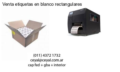 Venta etiquetas en blanco rectangulares