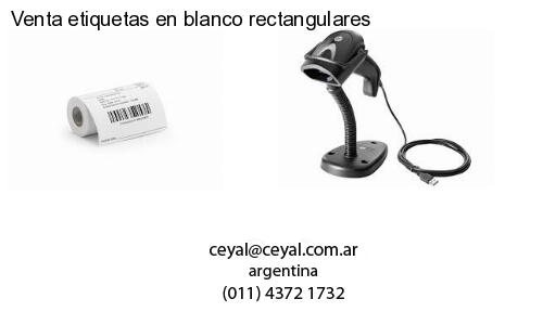 Venta etiquetas en blanco rectangulares