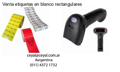 Venta etiquetas en blanco rectangulares