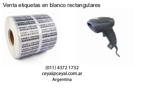 Venta etiquetas en blanco rectangulares