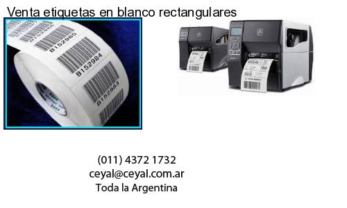 Venta etiquetas en blanco rectangulares