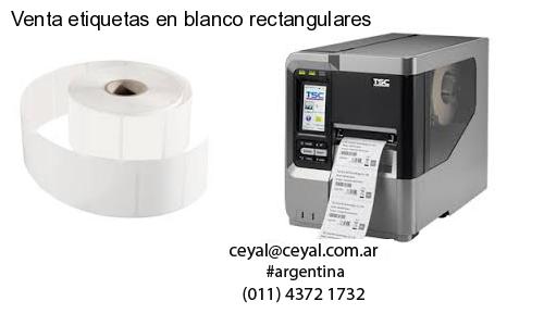 Venta etiquetas en blanco rectangulares