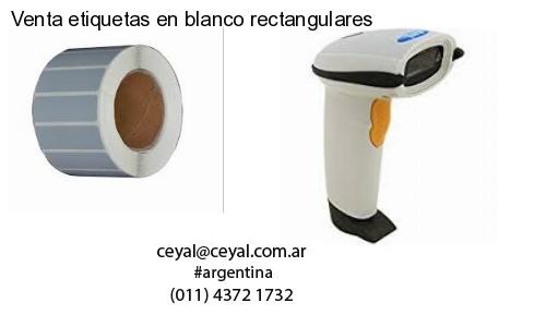 Venta etiquetas en blanco rectangulares