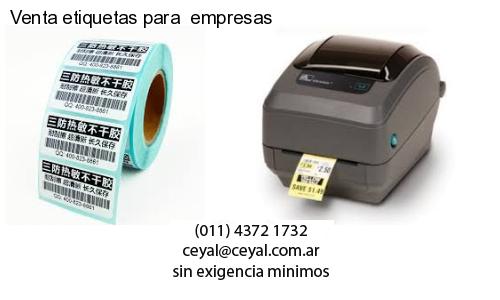 Venta etiquetas para  empresas