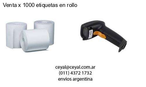 Venta x 1000 etiquetas en rollo