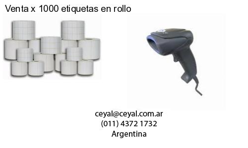 Venta x 1000 etiquetas en rollo