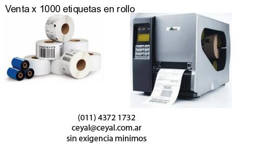 Venta x 1000 etiquetas en rollo
