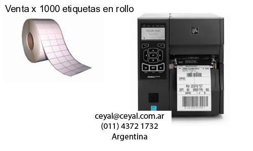 Venta x 1000 etiquetas en rollo