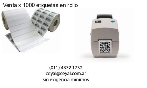 Venta x 1000 etiquetas en rollo