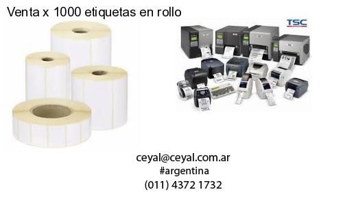 Venta x 1000 etiquetas en rollo