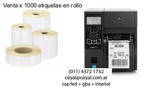 Venta x 1000 etiquetas en rollo