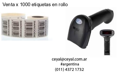 Venta x 1000 etiquetas en rollo