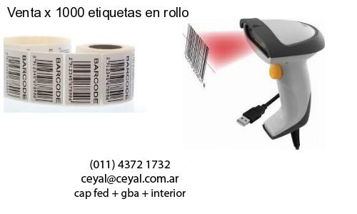 Venta x 1000 etiquetas en rollo