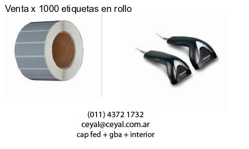 Venta x 1000 etiquetas en rollo