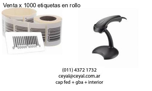 Venta x 1000 etiquetas en rollo