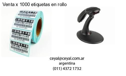 Venta x 1000 etiquetas en rollo