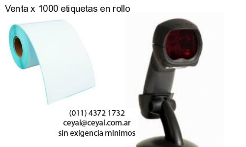 Venta x 1000 etiquetas en rollo