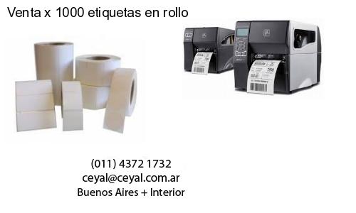 Venta x 1000 etiquetas en rollo
