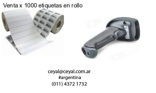 Venta x 1000 etiquetas en rollo