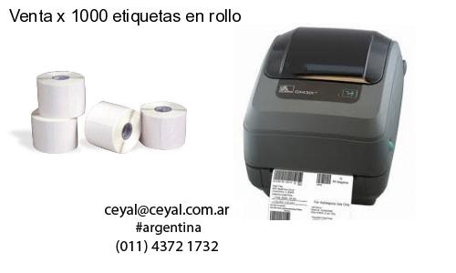 Venta x 1000 etiquetas en rollo
